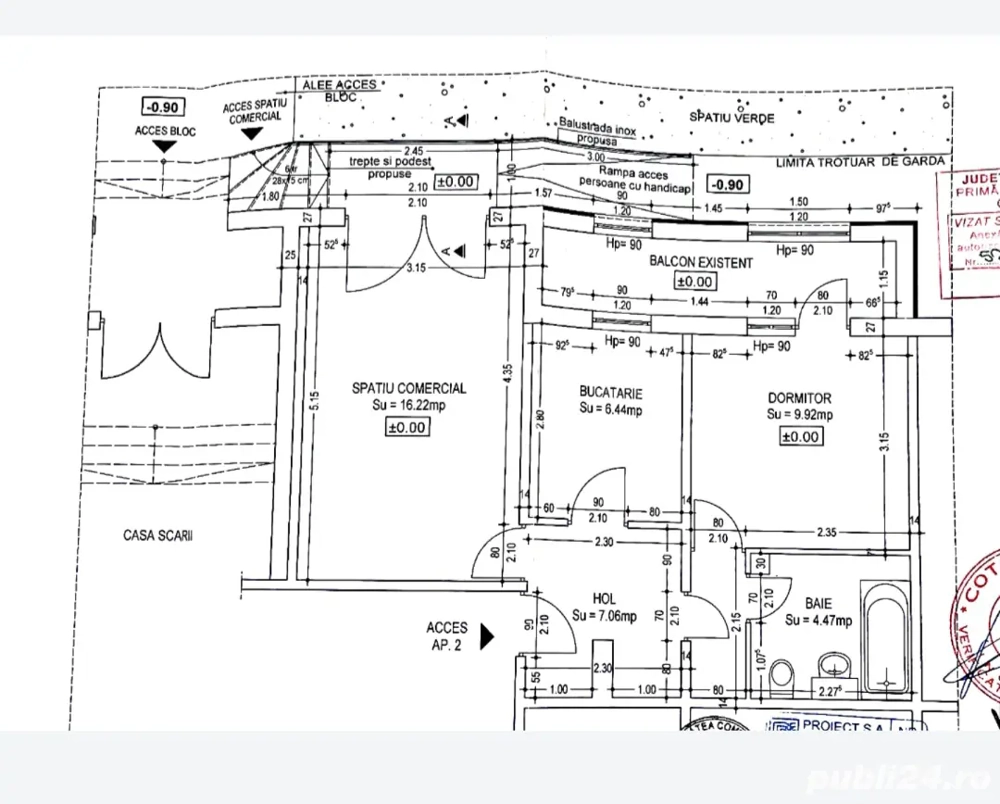 Ocazie!!! apartament 2camere dec.79800   