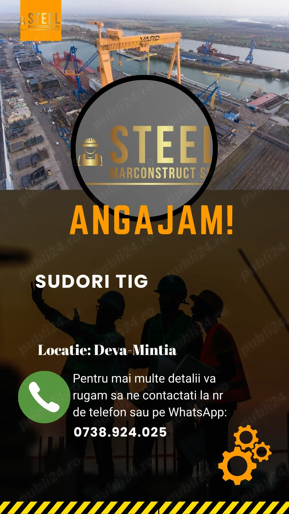 Steel marconstruct srl angajeaza sudori tig Steel marconstruct srl angajeaza sudori tig