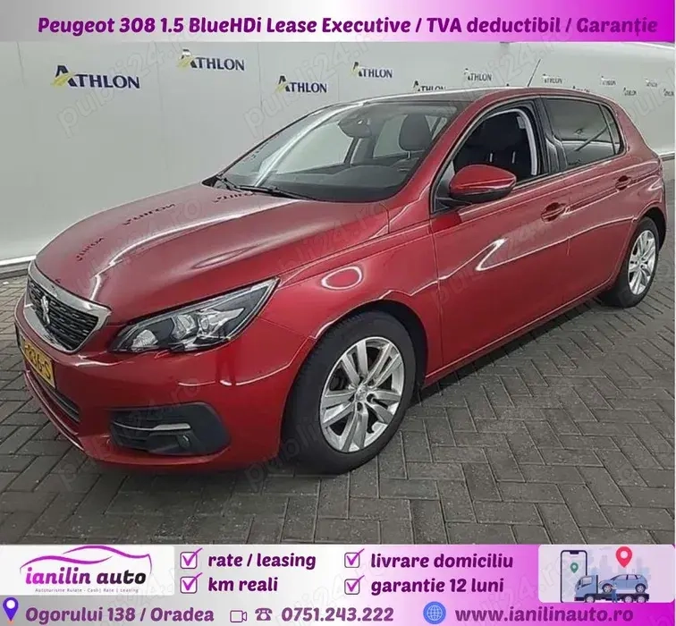 Peugeot 308 Peugeot 308 1.5 BlueHDi Lease Executive   Cash   Rate sau Leasing