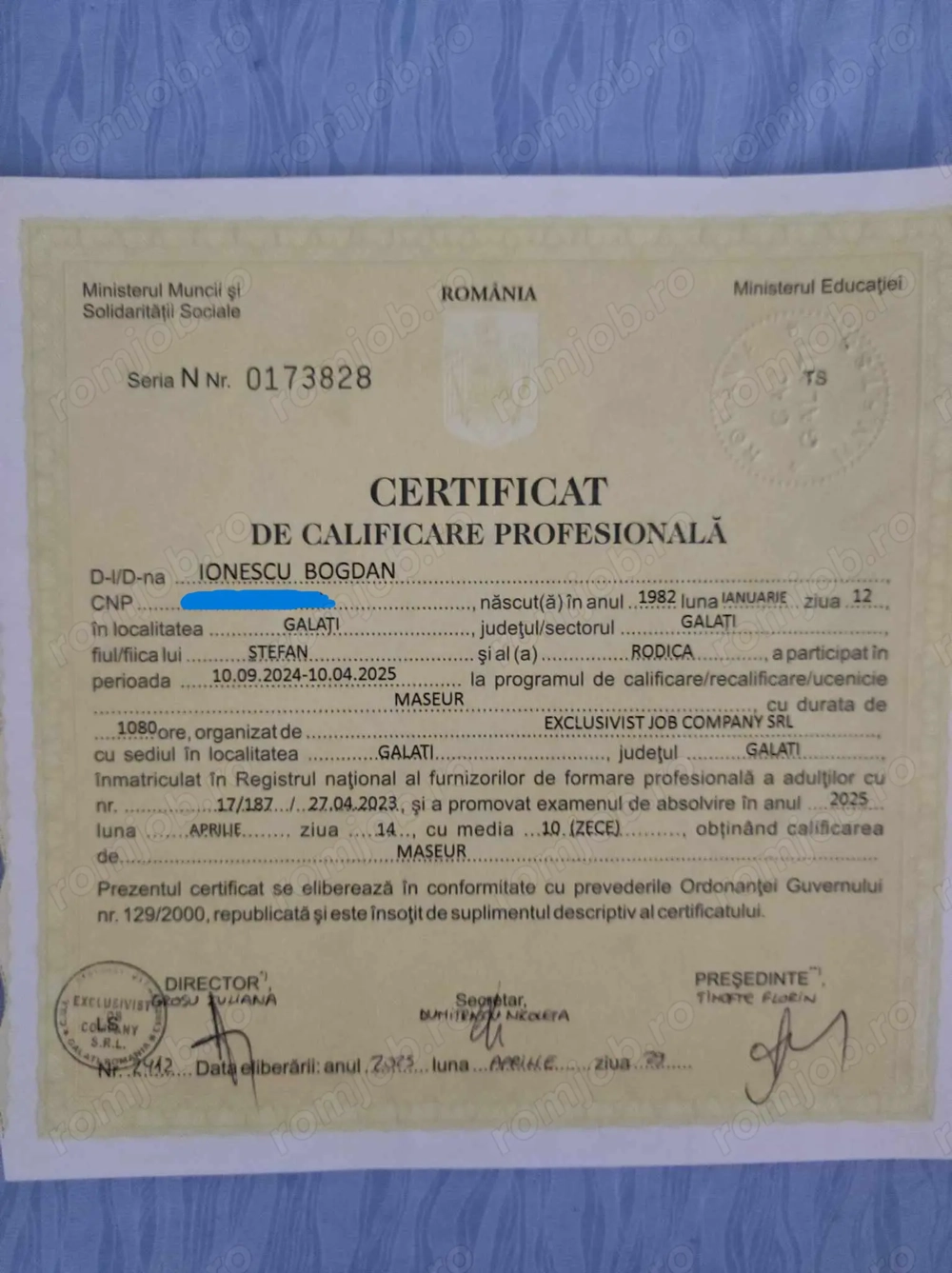 Tehnician Maseur Tehnician Maseur