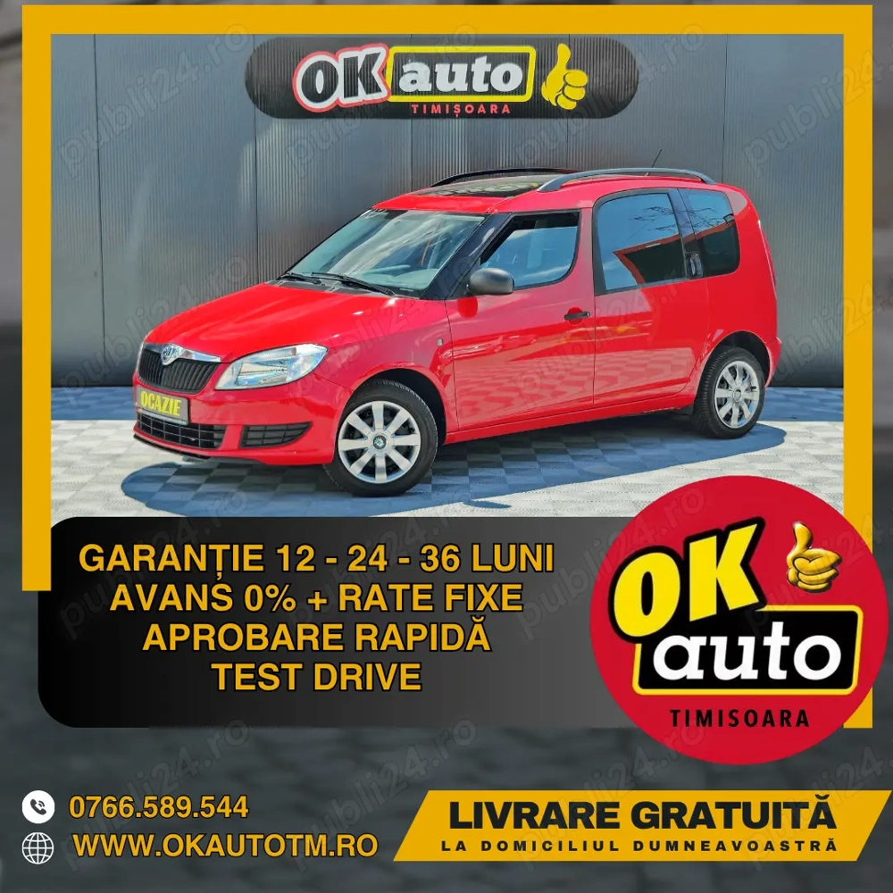 Skoda Roomster PANORAMIC - 2014 - euro 5 - 1.2 benzina (aspirat natural) - 70 c.p.