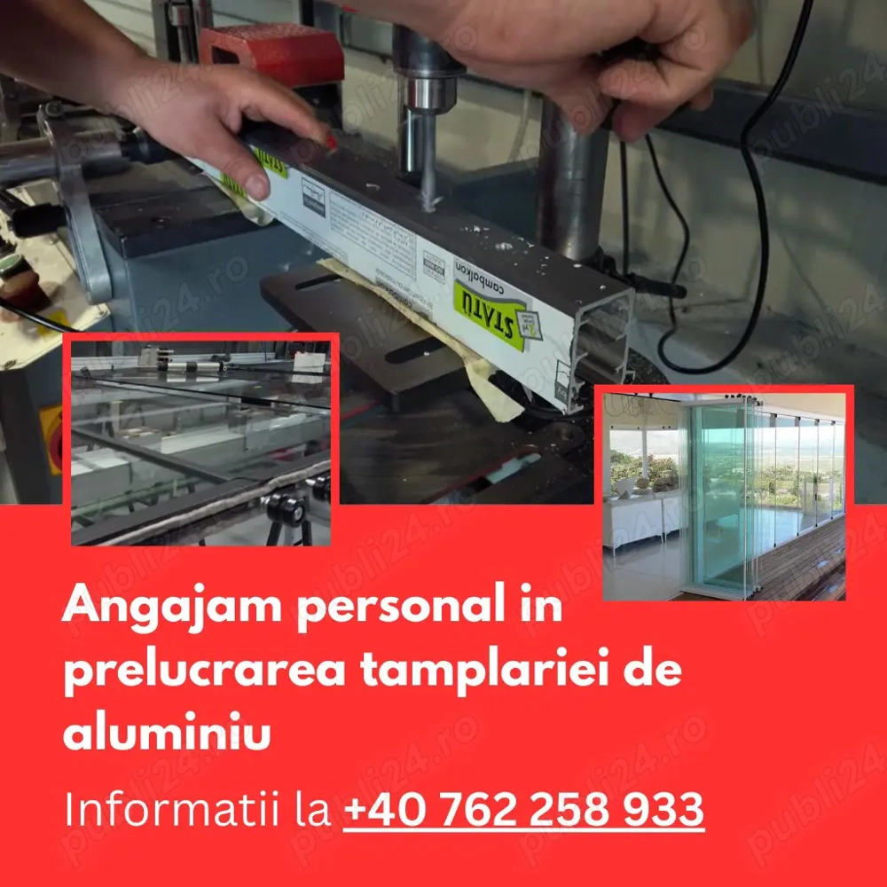 Personal in prelucrare tamplariei de aluminiu 