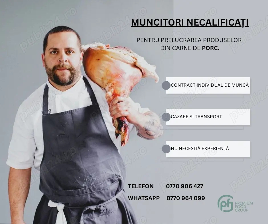 Angajăm personal necalificat - abatorul TONNIES Germania