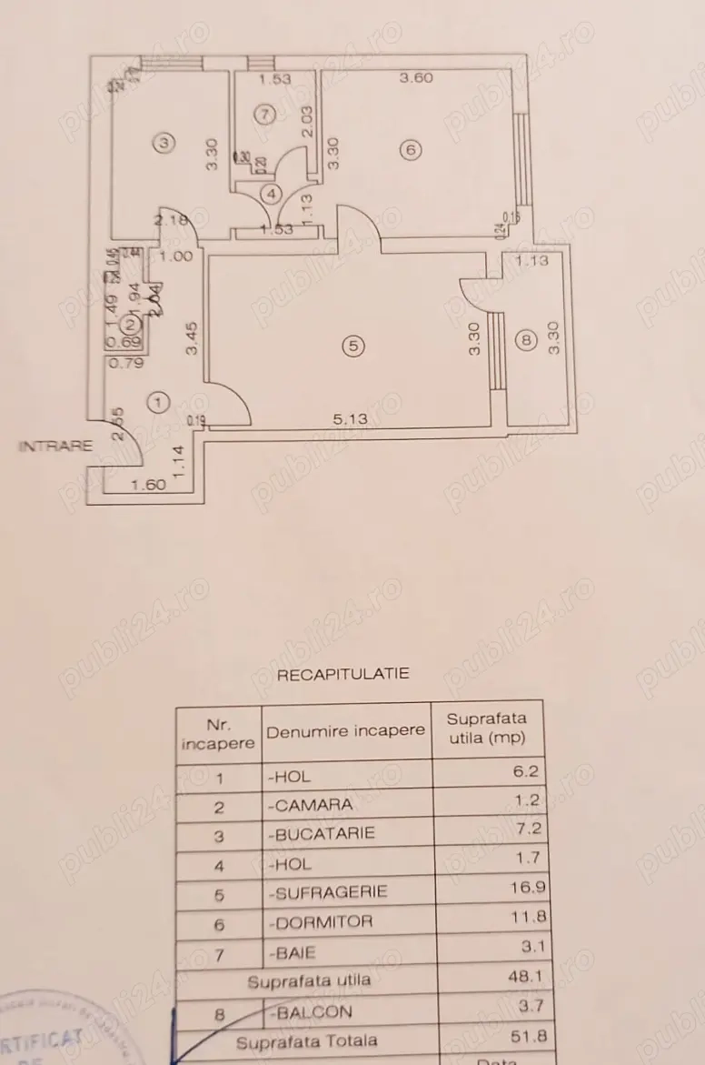 Apartament 2 camere, decomandat, etaj 2, bloc caramida, cartier Gara