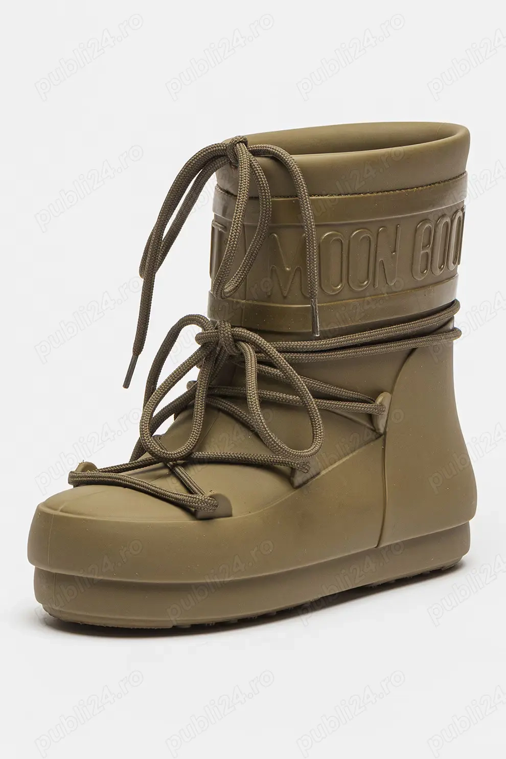 Vand Ghete de ploaie Moon Boot, logo in relief, Nr 37-38, Kaki, NOU, 249 Lei