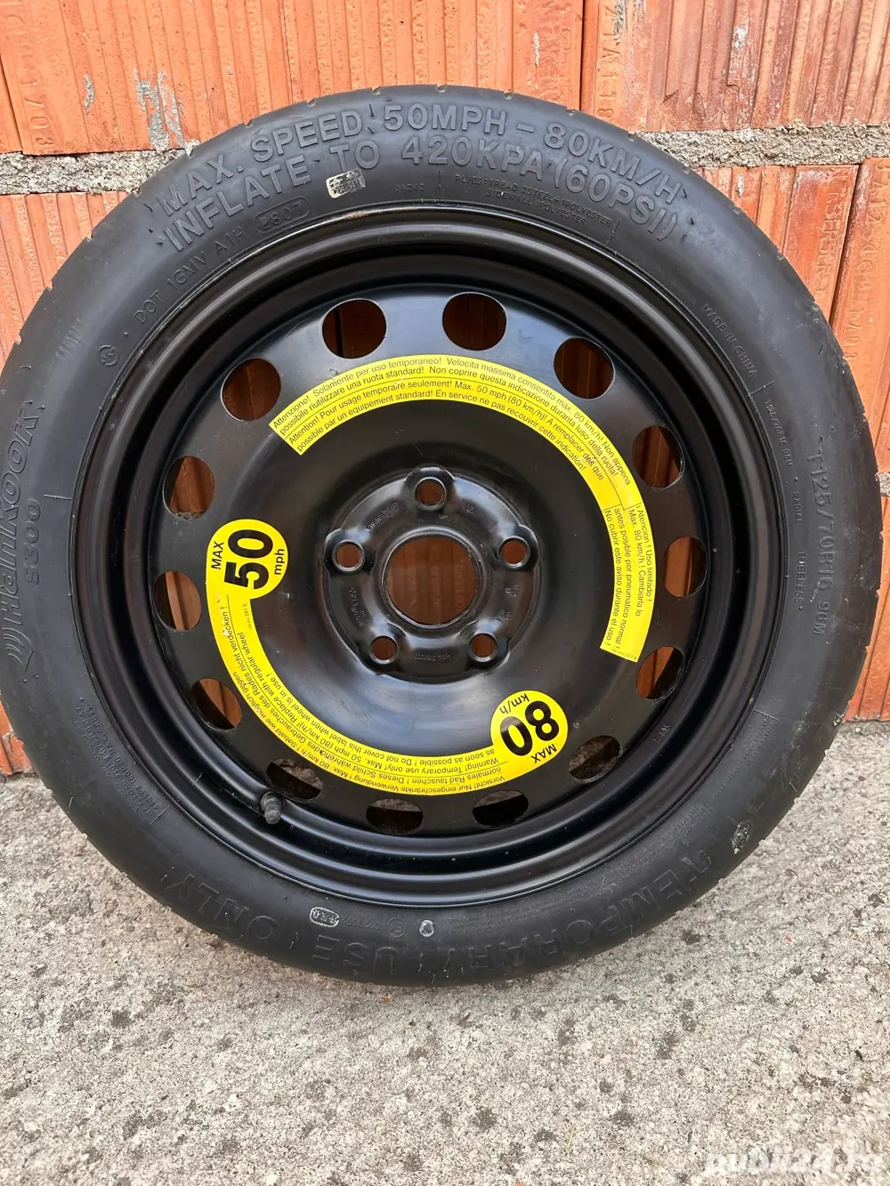 De vanzare roata de rezervă pentru Sharan