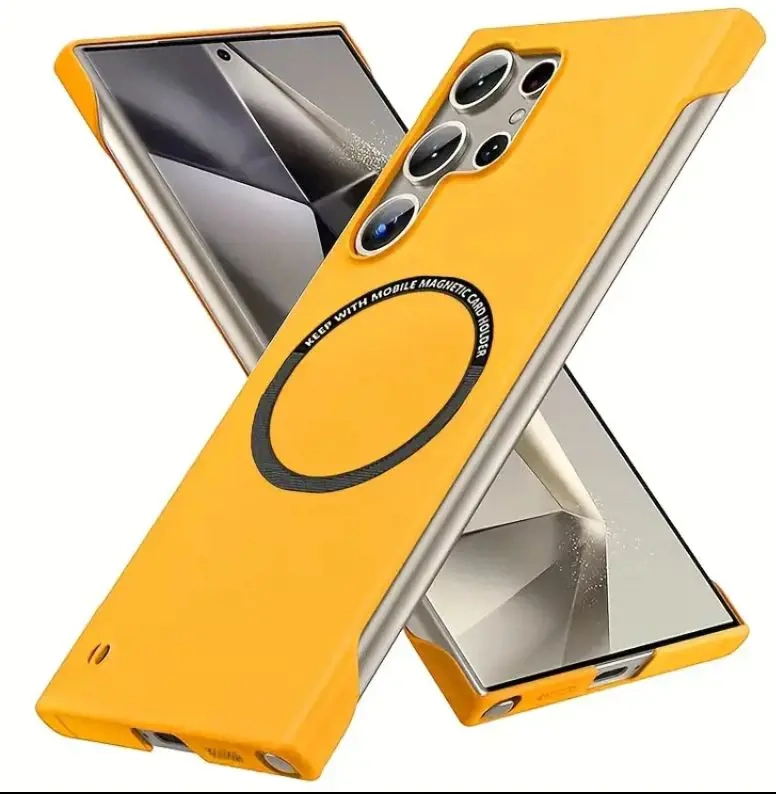 Husa samsung galaxy s 22 ultra slim galben