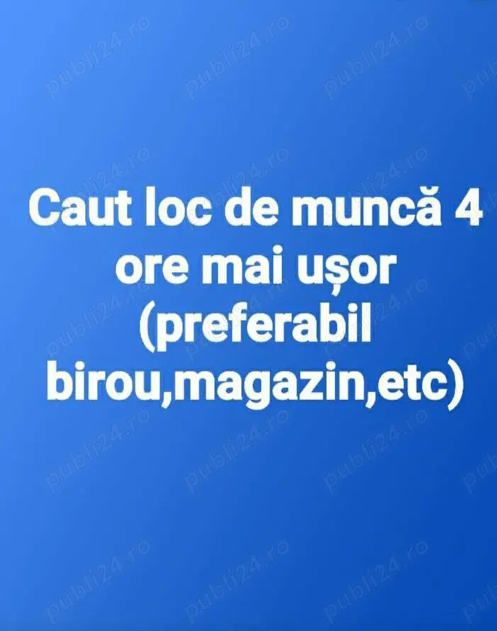 Caut loc de munca !!!!! ARAD