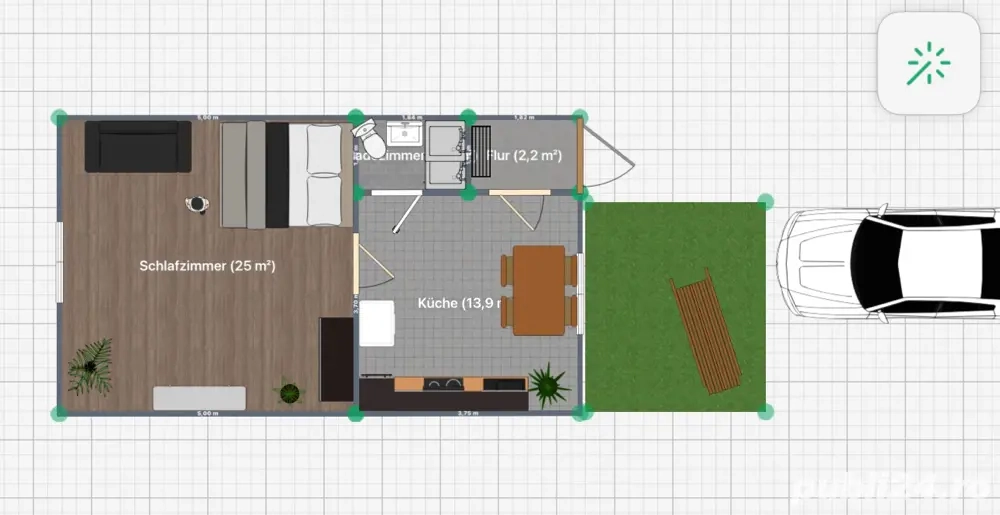 Apartament renovat de închiriat 200m de centrul Cisnădiei   Design flexibil
