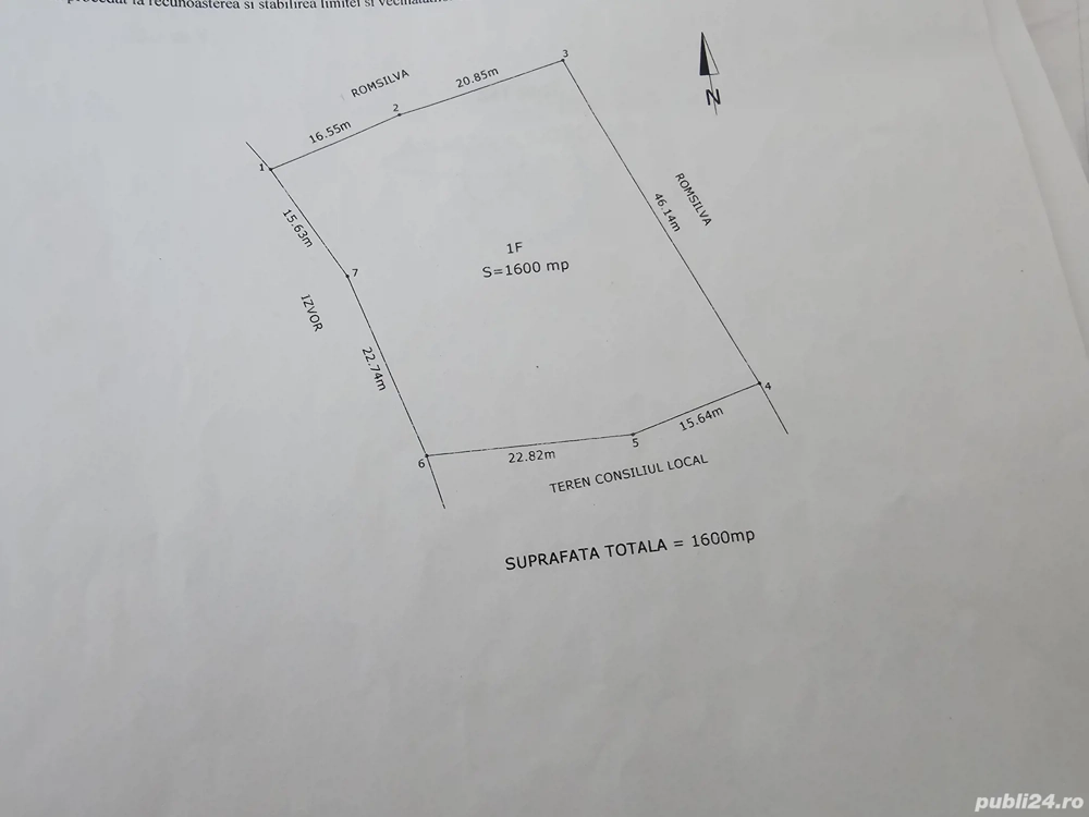 Proprietar-vand teren 1600 mp