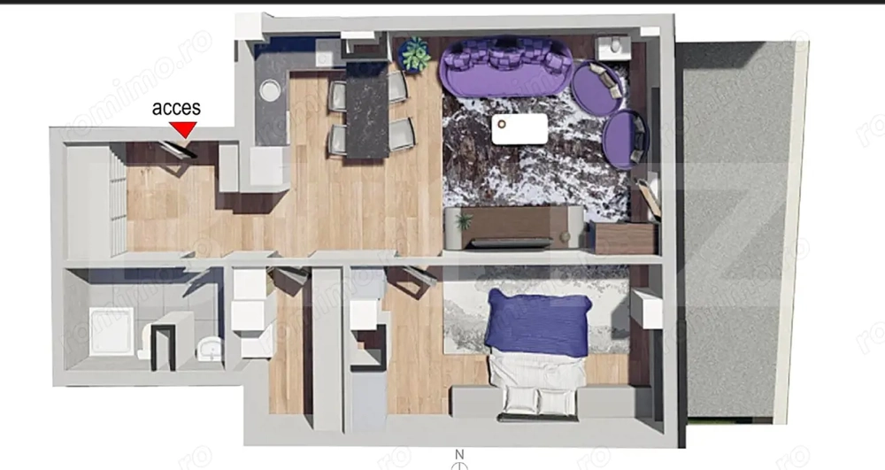 Comision 0! Apartament 2 camere, Bloc Nou, Petrom Calea Baciului