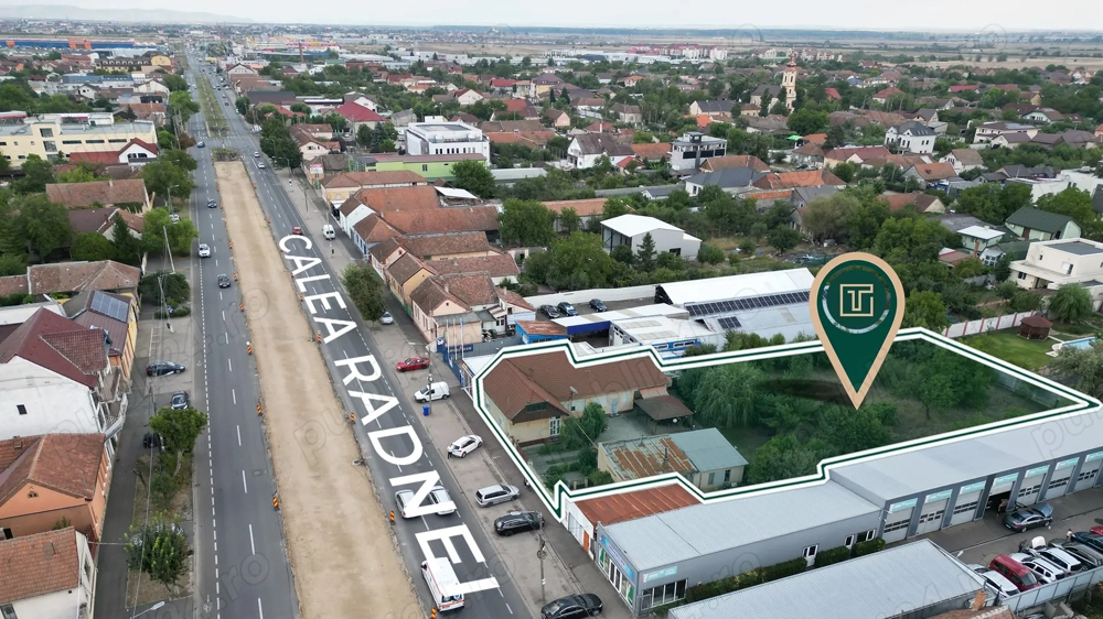 Teren pentru expunere comerciala de 2080 mp cu FS de 32 ml, cu birouri, pe Calea Radnei 