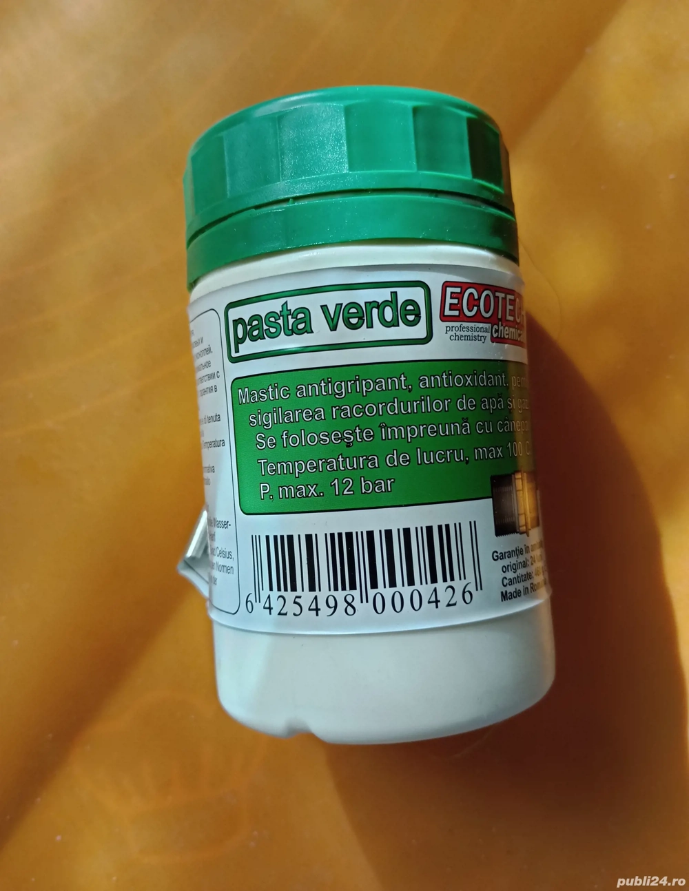 Cutie cu pastă vetde pentru țevi instalații sanitare 