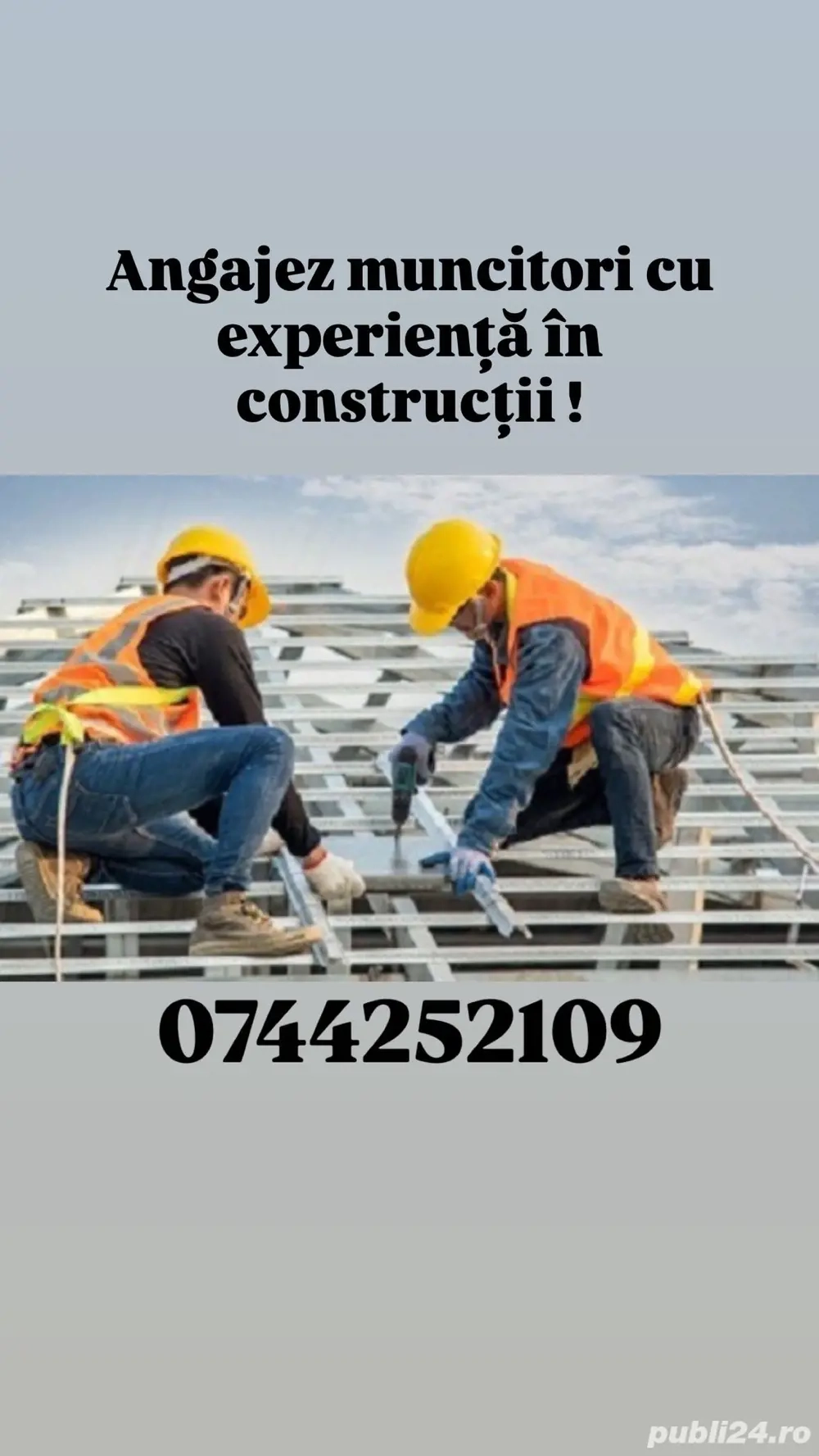 Angajam meseriasi in constructii 