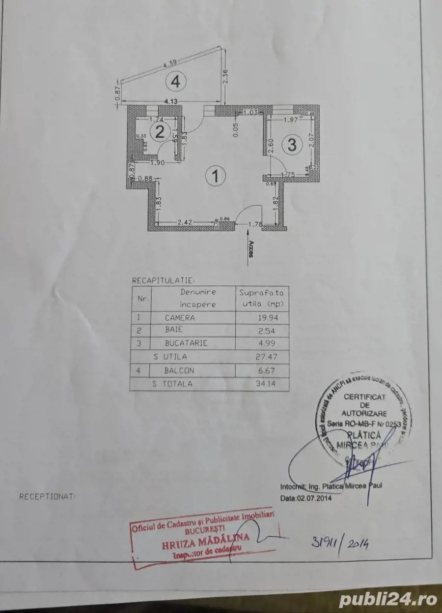 Garsoniera de vânzare 