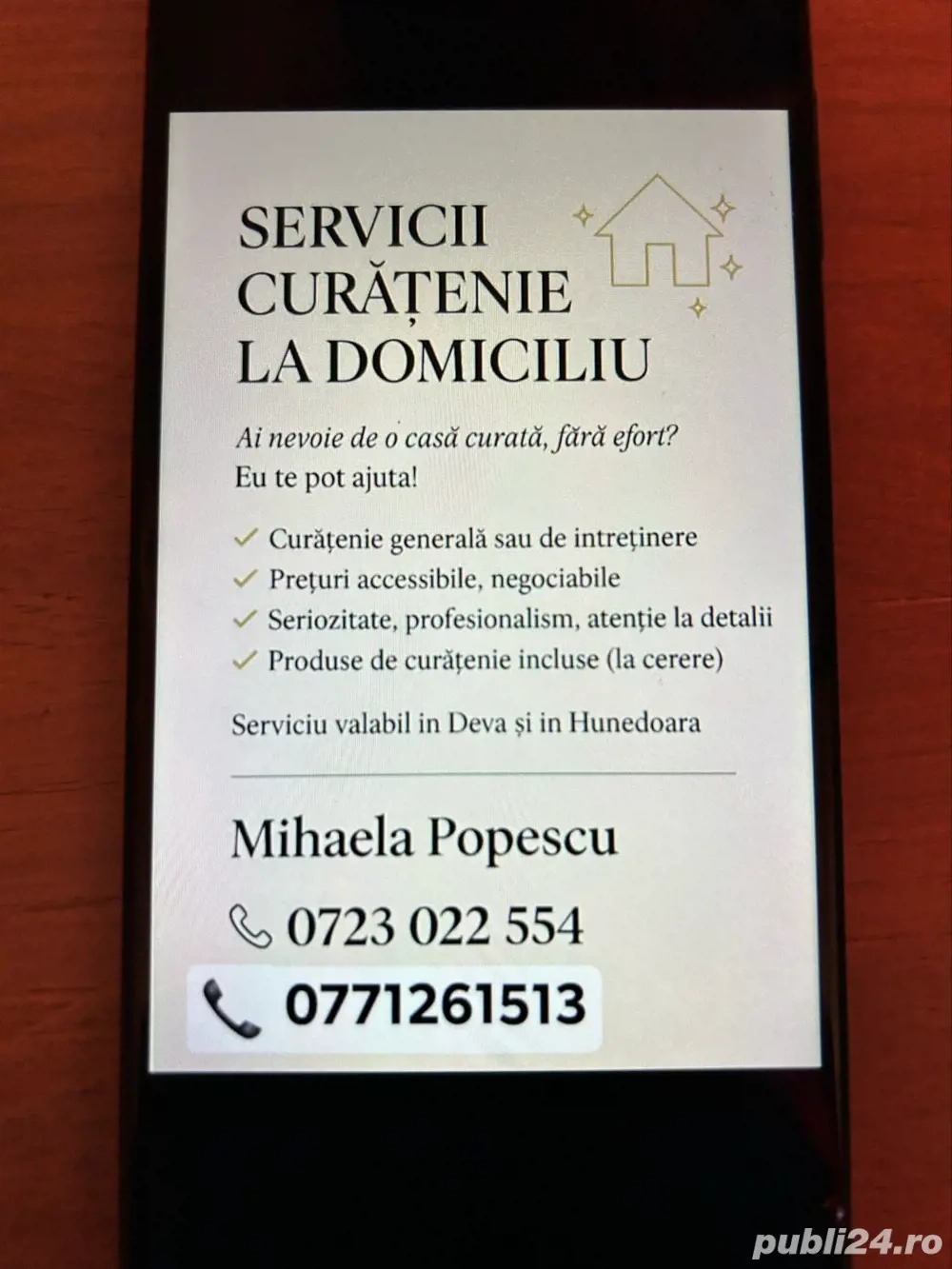 Servicii de curatenie la domiciliu