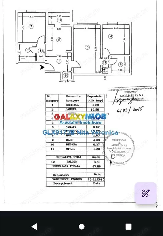 Apartament 3 camere, ideal compartimental - Apusului