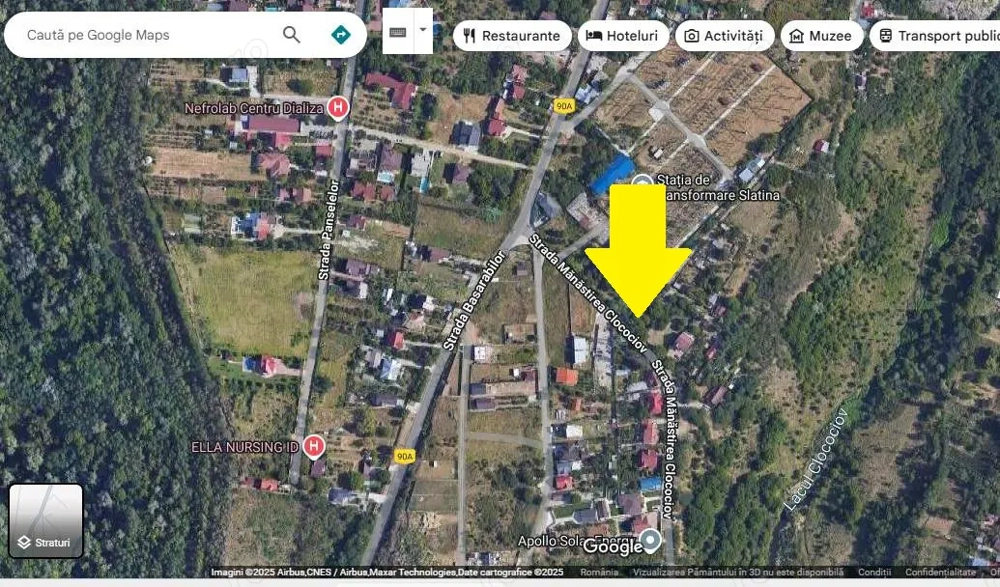 1538 mp. teren intravilan, Deschidere - 36 m, str. Manastirea Clocociov