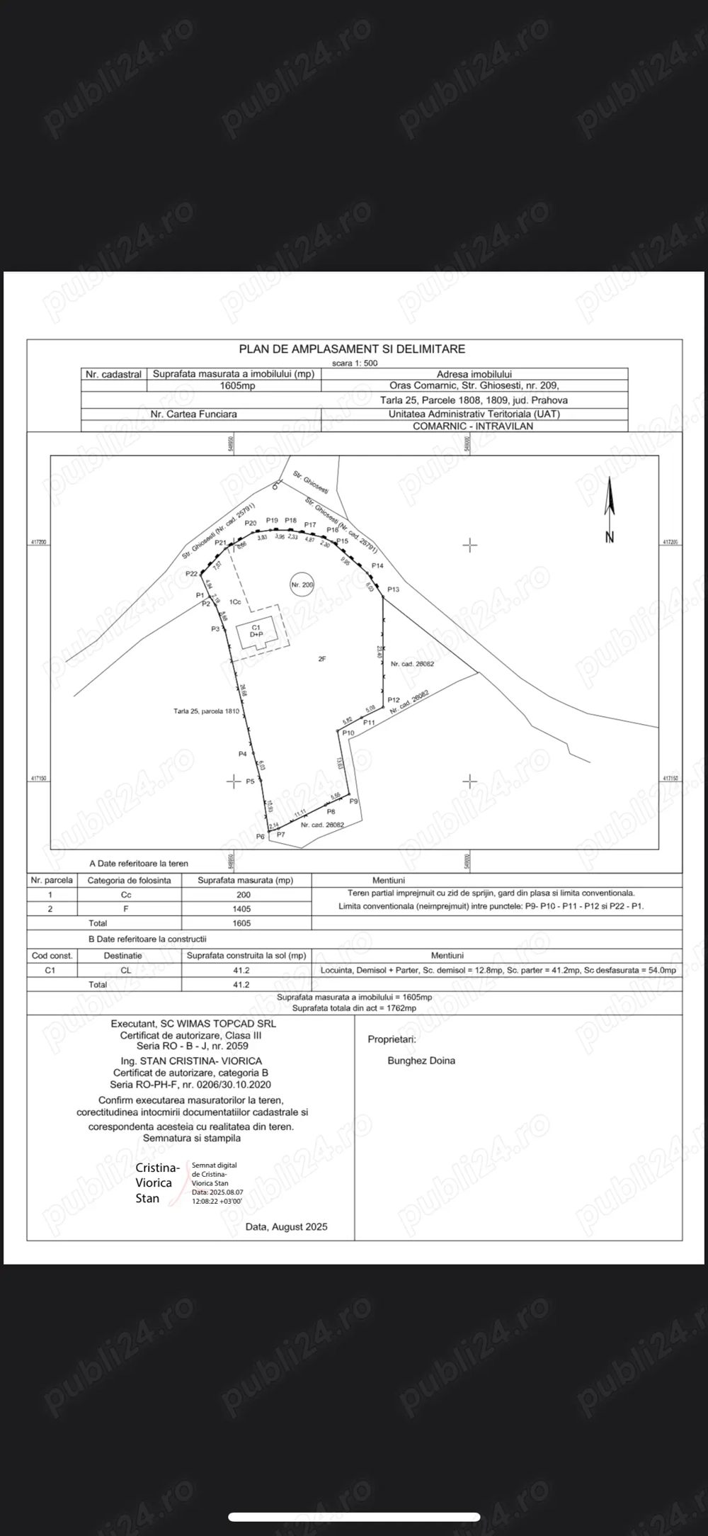 Vand teren intravilan in Comarnic-Ghiosesti
