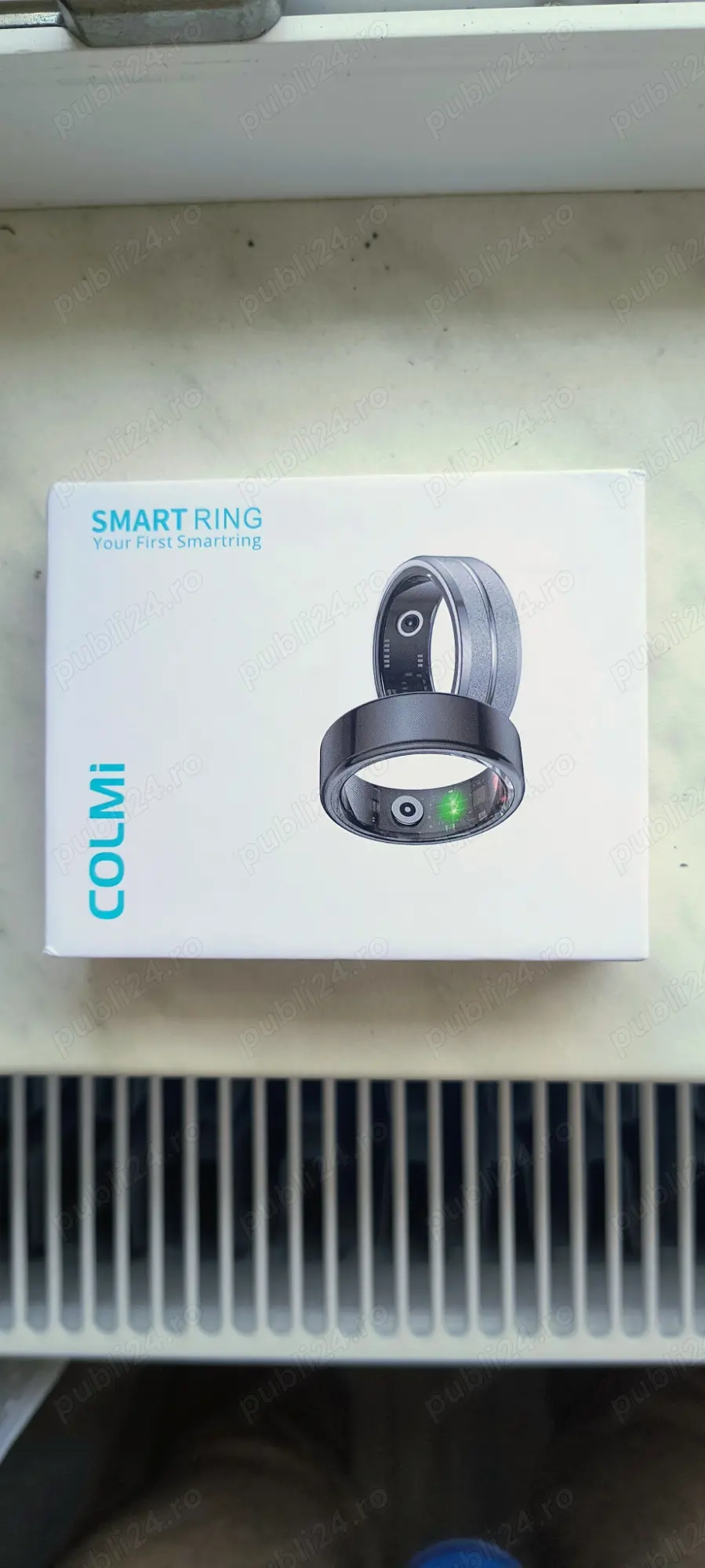 Smart ring Colmi R06, 20.3mm, negru, set cu cablu magnetic si instructiuni de utilizare