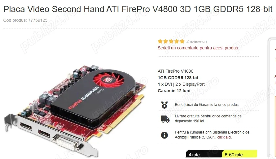 Placi video de vanzare 