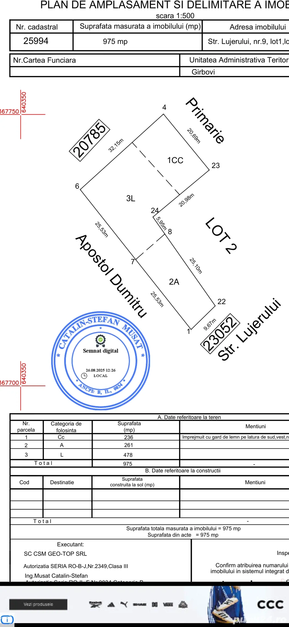 Teren intravilan Garbovi -Urziceni