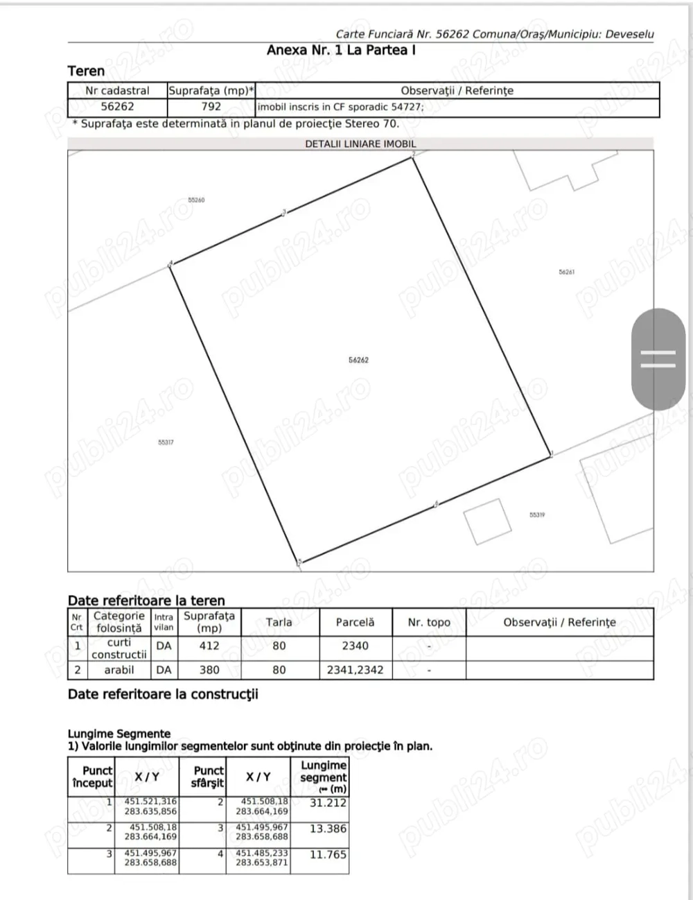 Teren intravilan Deveselu Olt
