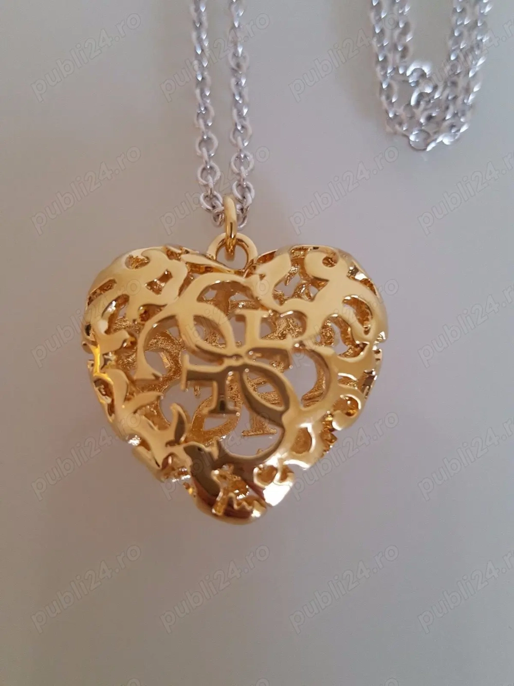 Lantisor cu Pandantiv Guess Jasmine Heart Pendant Necklace