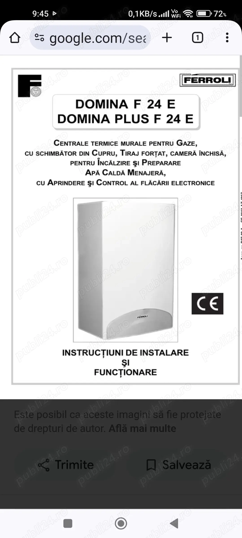 Centrala pe gaz cu tiraj forțat 