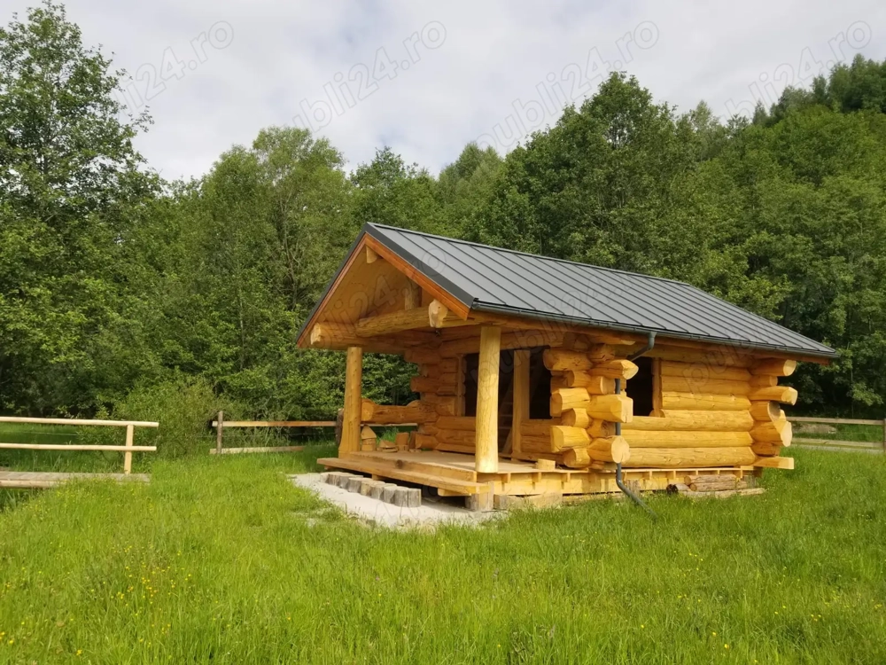 Constructii,case, cabane lemn rotund necalibrat 