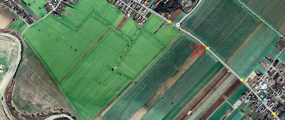 Vand Teren extravilan suprafata de 15.008 mp deschidere 18m, la sosea asfaltata