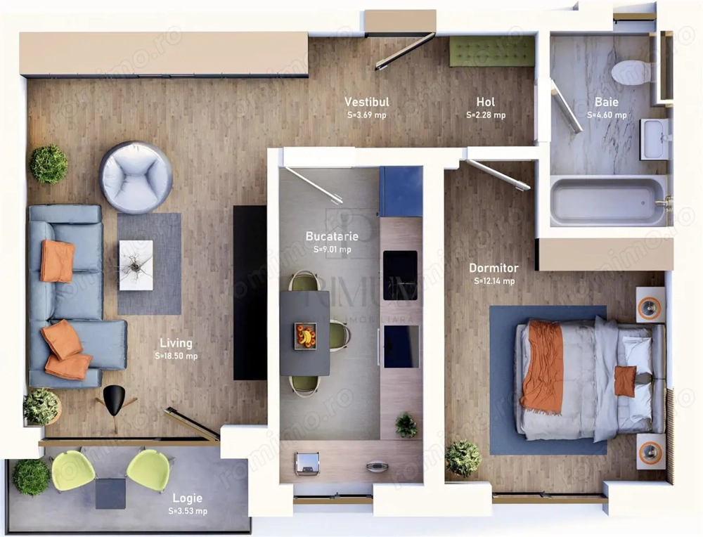 COMISION 0%!!! Mehala - 2 cam - bucatarie inchisa - BLOC NOU, CENTRALA PRORPIE - LOC DE PARCARE