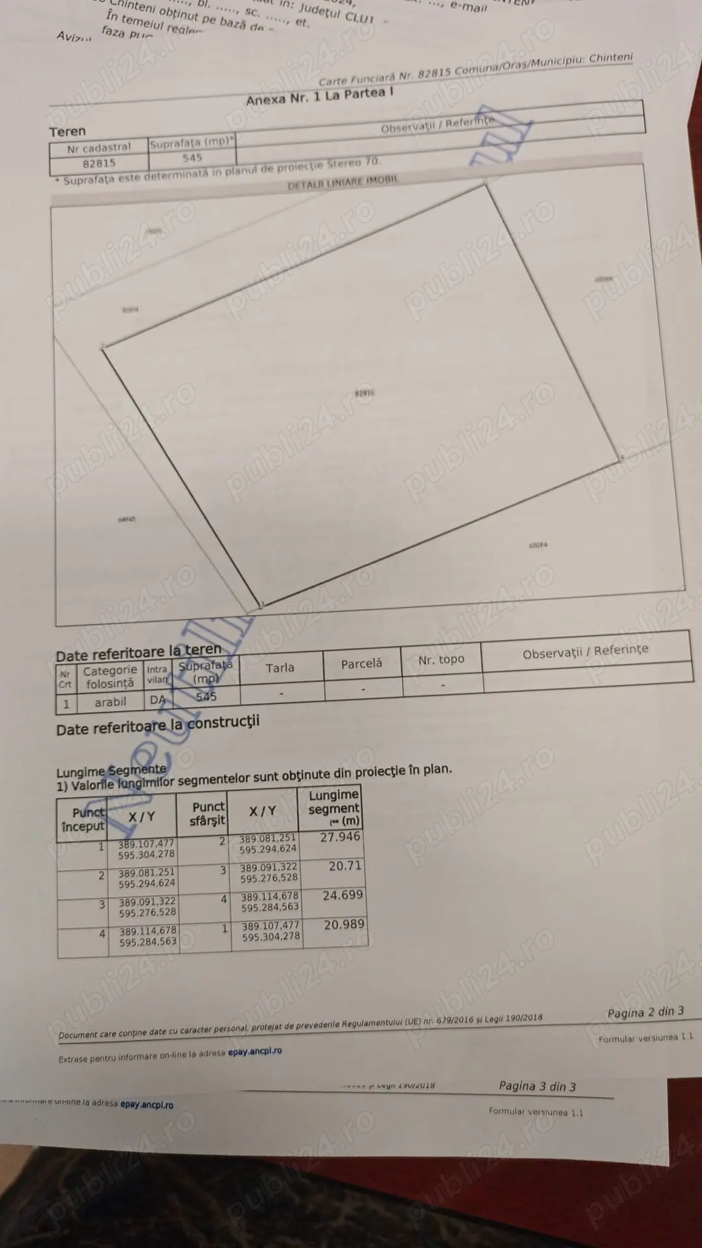 Vand teren intravilan in Chinteni