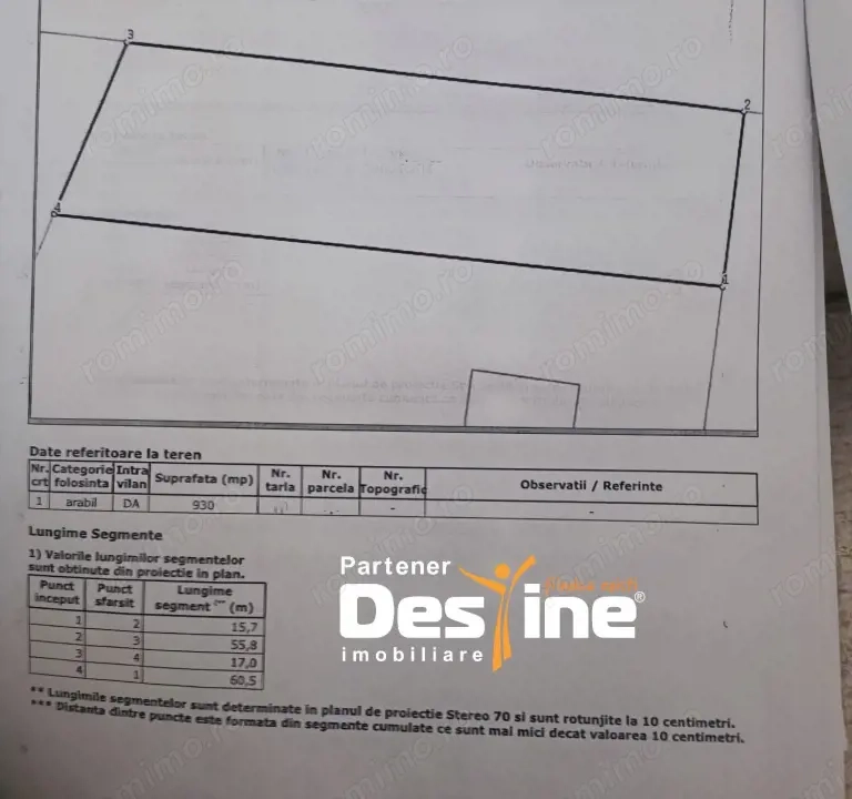 TEREN intravilan MIROSLAVA -Balciu , 930 MP, 89.900 EURO