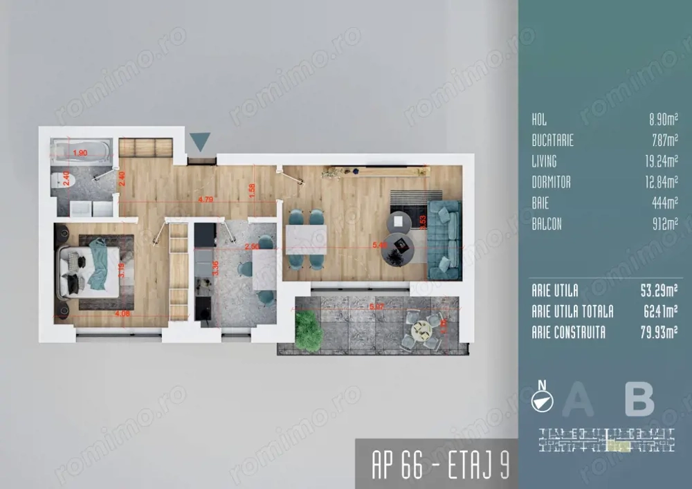 Bloc finalizat 2025 situat langa Auchan Titan - se adauga TVA