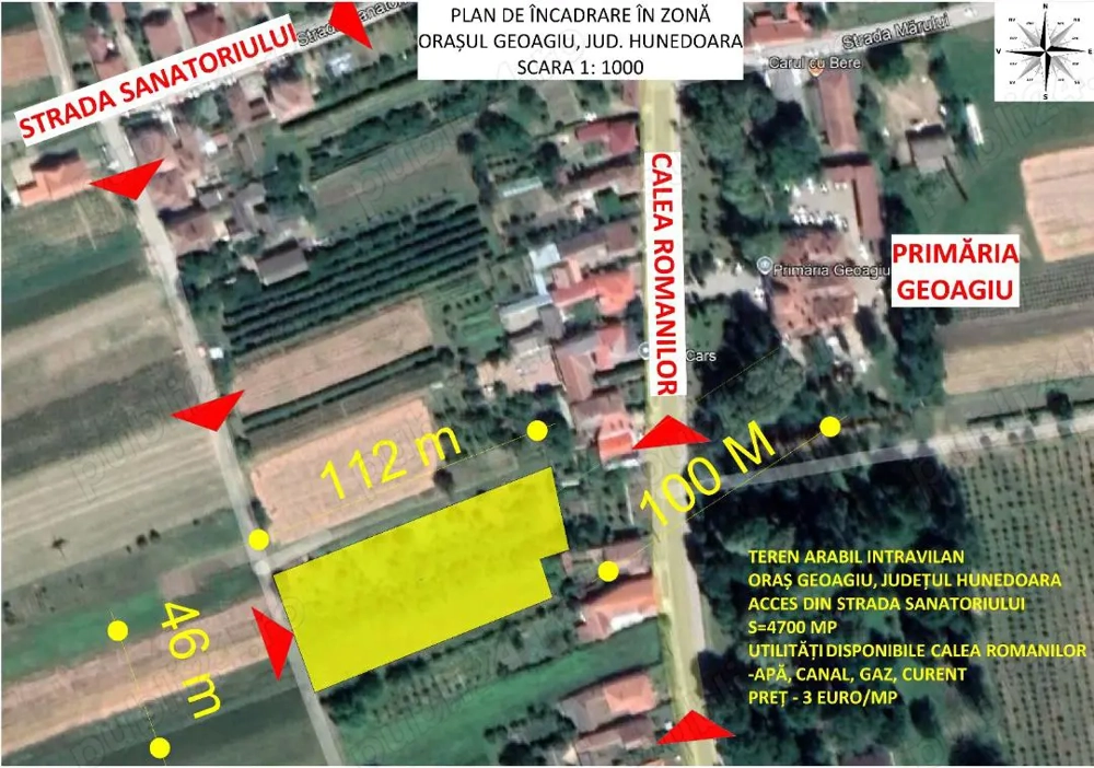 teren intravilan Geoagiu 4700 mp