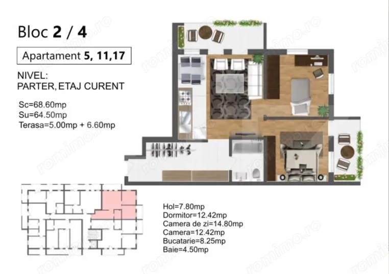  Apartament 3 camere în bloc nou – finalizare primăvara 2026 