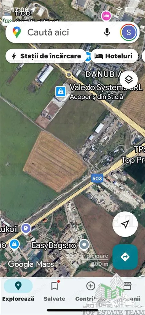 Teren intravilan de vanzare 2.353 mp, investitie pentru constructii industriale, depozite, showroom,