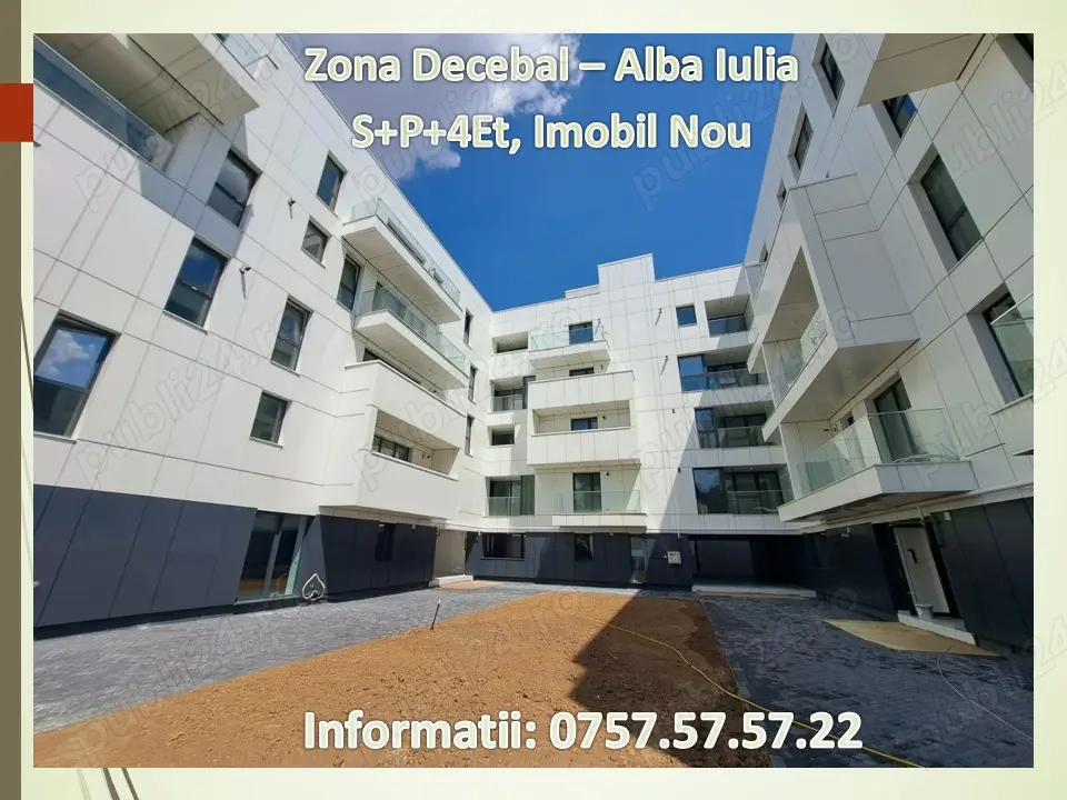 Unirii - P-ta Alba Iulia - Decebal, imobil nou S+P+4Etaje