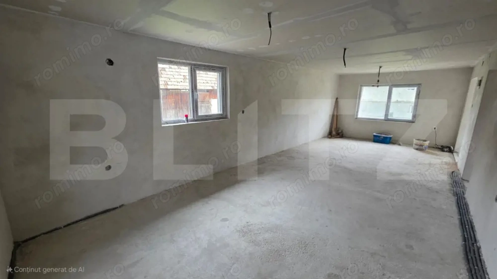 Casa pe un nivel, 80 mp, toate utilitatile, in Bistrita