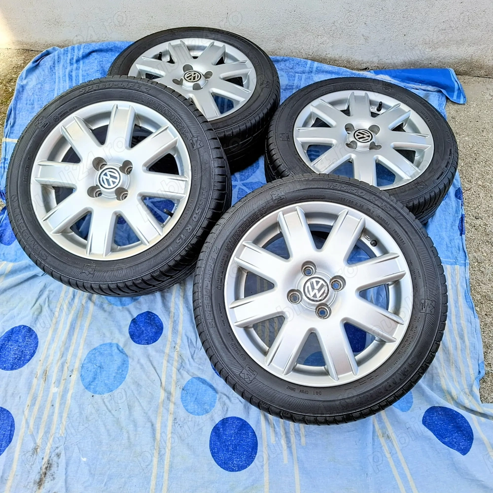 Vând set roți aluminiu R15 VW 4x100 - Polo Up! Polo 4 Citigo Mii