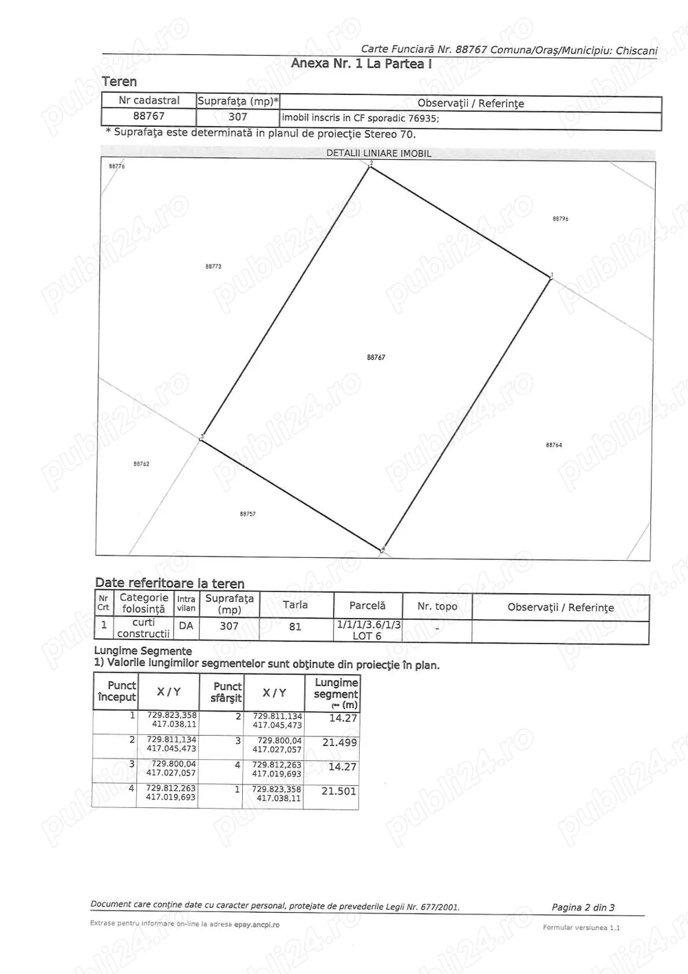  Teren intravilan în localitatea Vărsătura, județul Brăila Zona Petrom Lacu Sarat