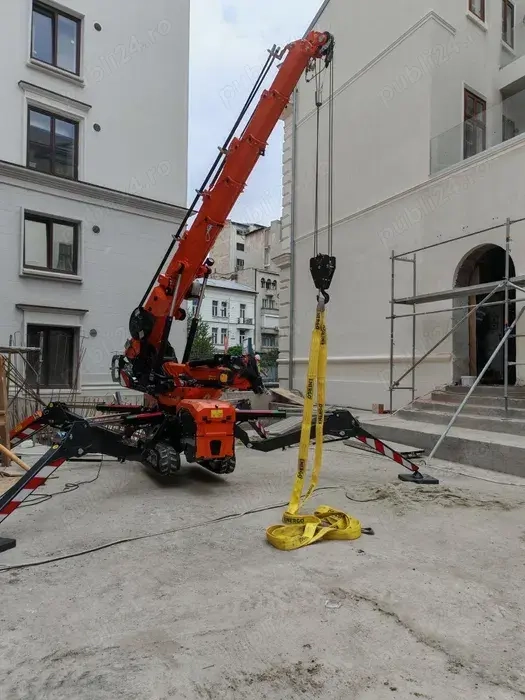 Mini macara Spider sticla, geamuri, constructii