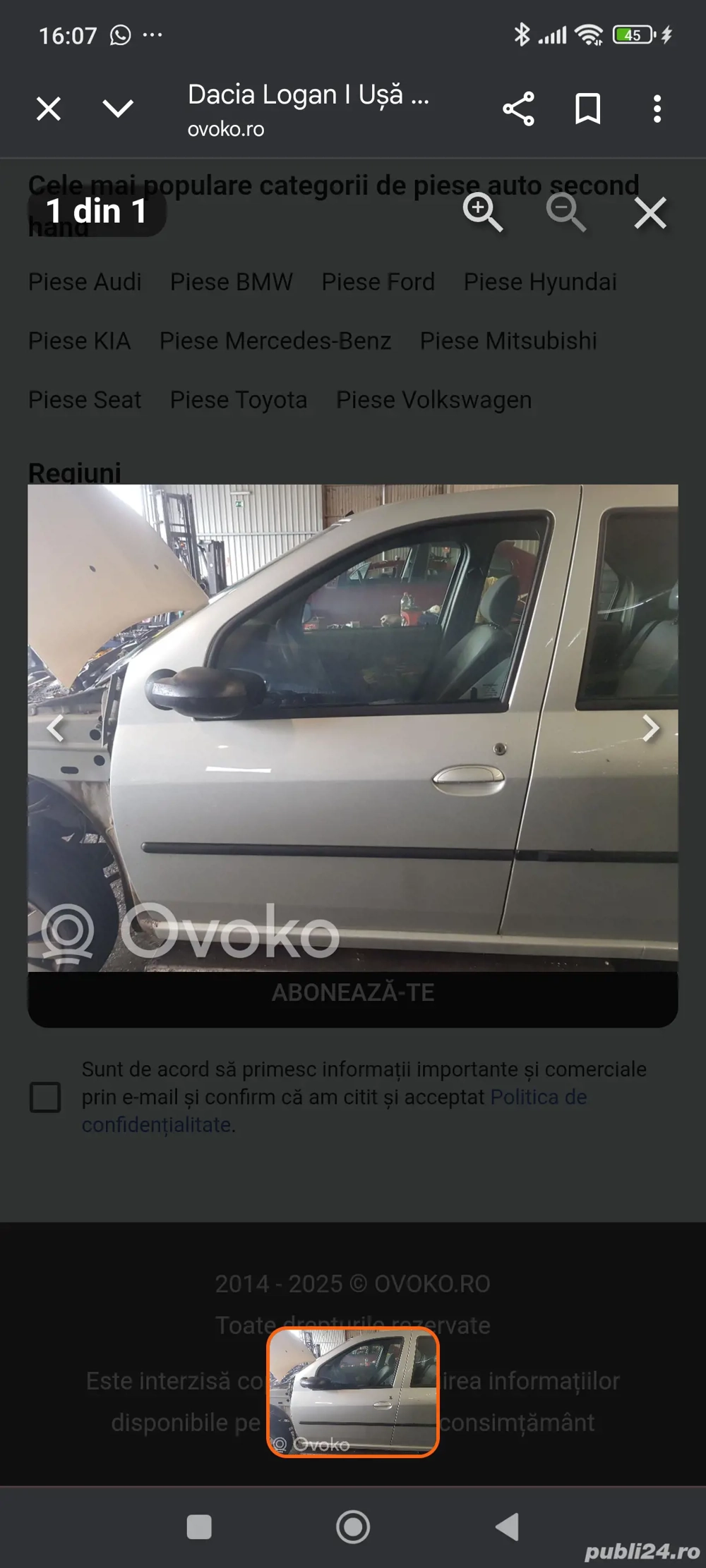 Usa Dacia Logan 2005 2011