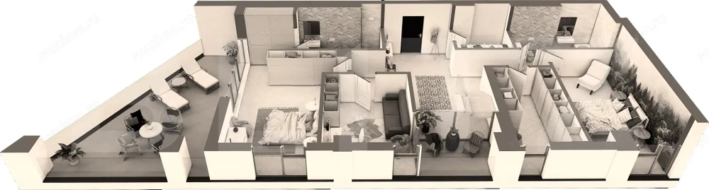 Penthouse de lux, 221 mp, vedere panoramica - zona centrala