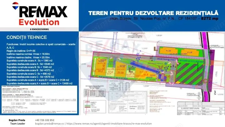 Teren pentru Dezvoltare Rezidențială – COMISION 0%