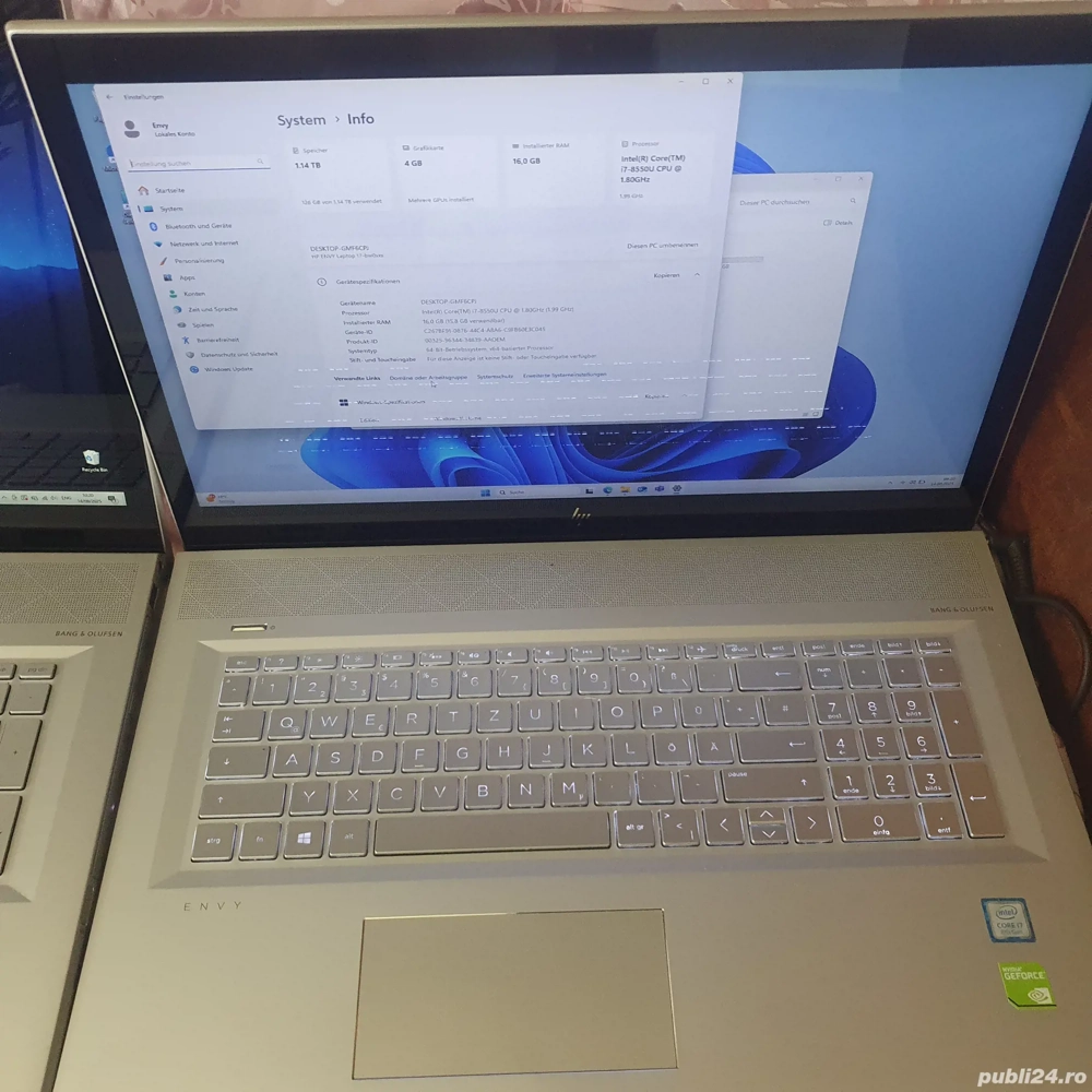 laptop hp envy acer.dell 17