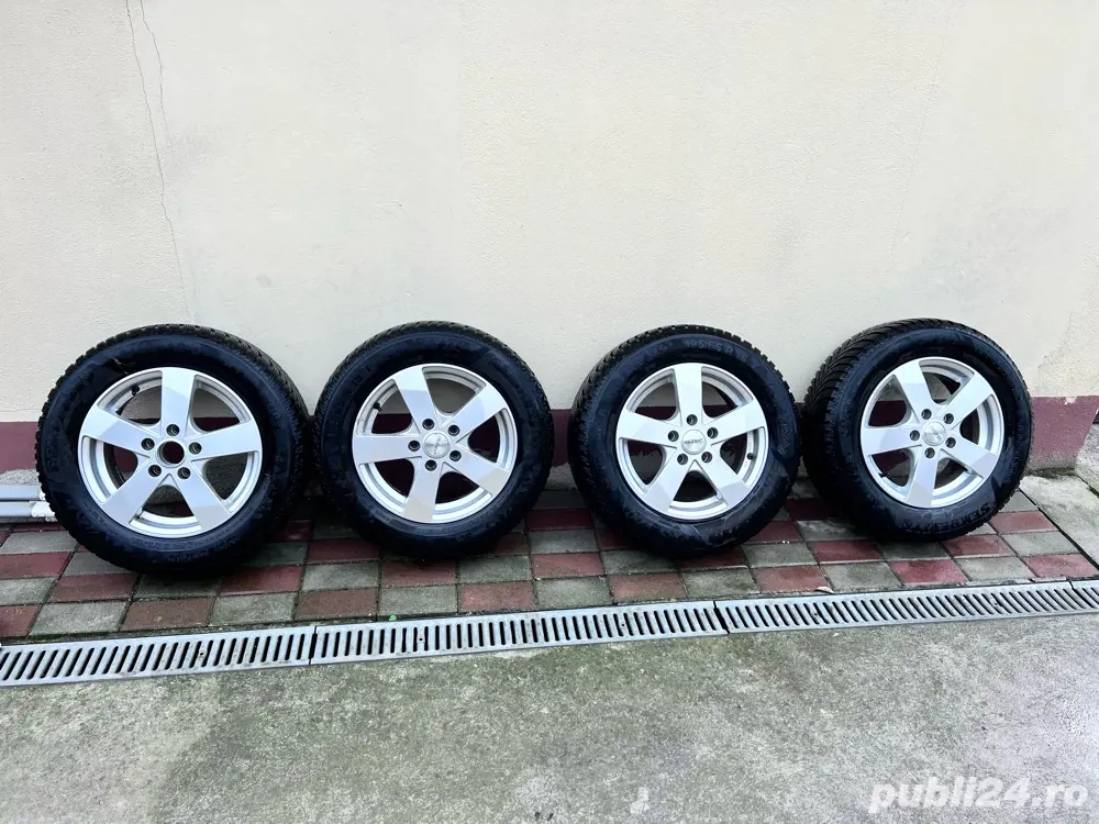 Roti aluminiu in stare foarte buna, anvelope Semperit 195/65/15