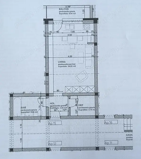 Garsoniera 37mp in Subcetate City 2   Sanpetru