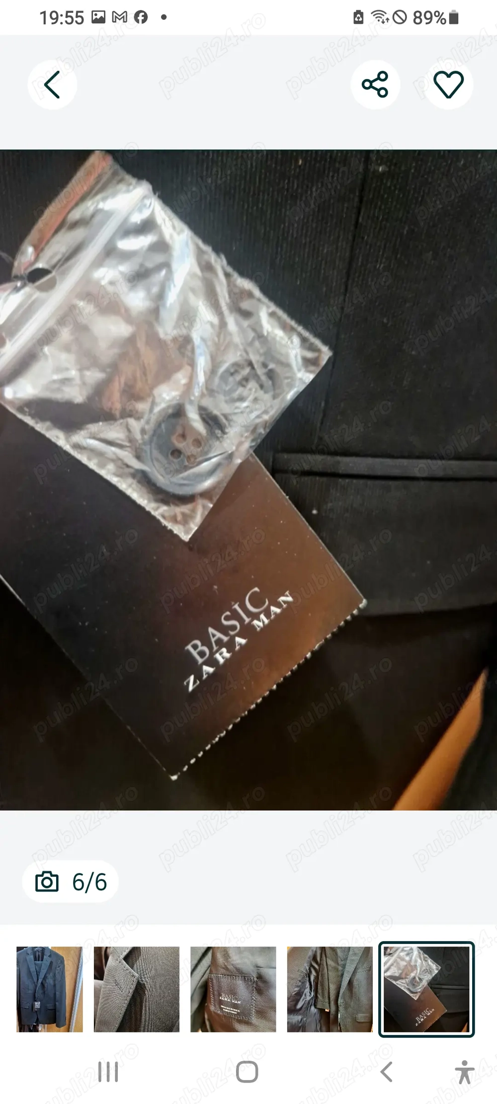 Costum bărbați Zara,nou,cu etichetă 